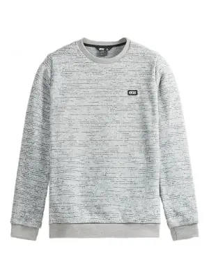 меланжевый свитер с круглым вырезом