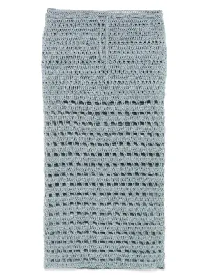 Юбка миди рыхлой вязки