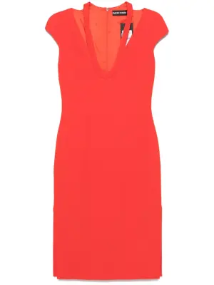 Платье миди из ткани кади