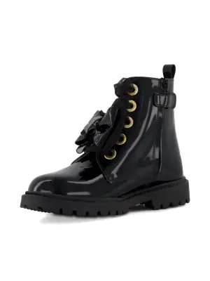 Ботинки из кожи с лаковой отделкой