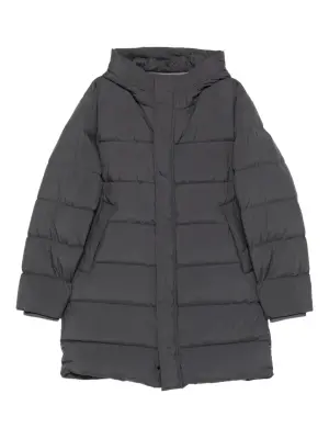 Стеганое пальто с капюшоном