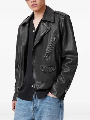 кожаная куртка на молнии