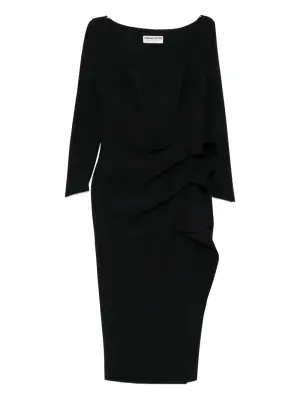 Платье миди с оборками