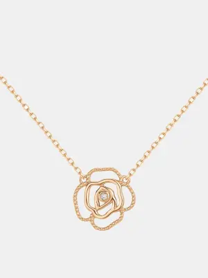 Колье-цепочка Rose Perlée | Ardente из позолоченного золота с белым бриллиантом