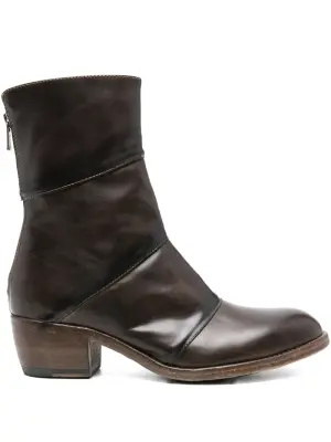 Ботинки на молнии со вставками