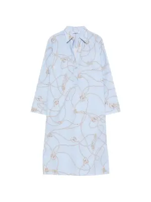 Платье-рубашка мини с принтом