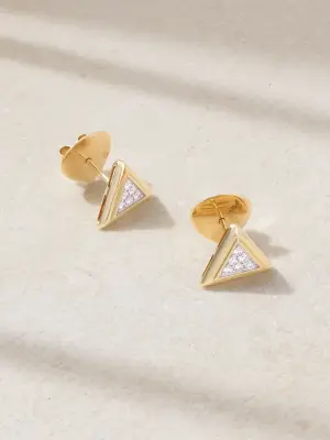 Серьги Triangolini из жёлтого и белого золота 18 карат с бриллиантами
