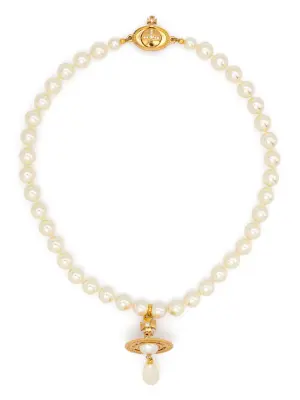 чокер One Row Pearl Drop