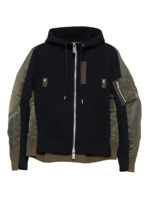 Куртка с капюшоном и вставками