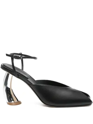 Мюли на скульптурном каблуке