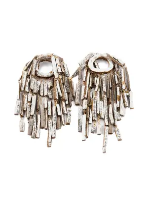 Серьги прямоугольной формы, ручная работа