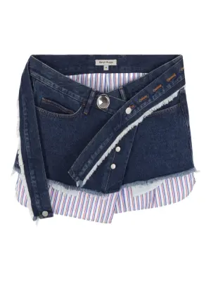 Джинсовая юбка с поясом