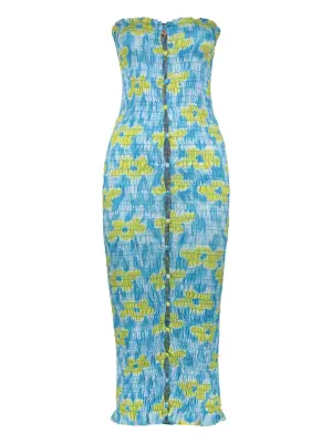 платье миди с цветочным принтом