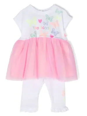 Комплект из легинсов и платья с подолом из тюля