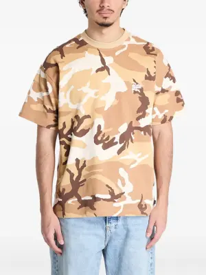 Футболка с камуфляжным принтом "лесная кора"