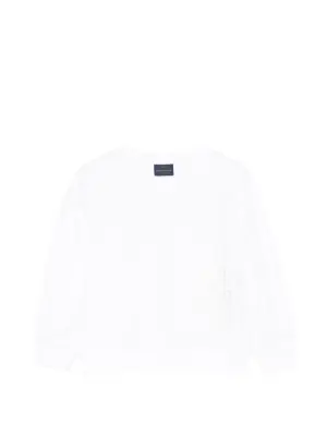 Свитшот с логотипом и круглым вырезом