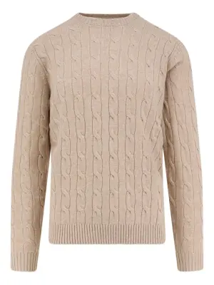 Свитер из шерсти с косами