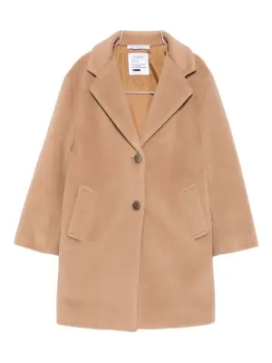 Однобортное пальто на пуговицах