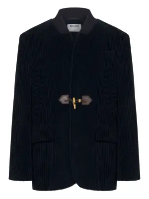 вельветовый пиджак с застежкой тогл