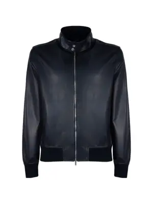 Бомбер на молнии из овечьей кожи