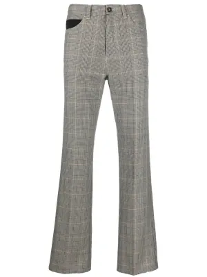 Прямые брюки в клетку глен