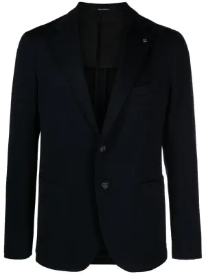 Single-breasted jersey blazer