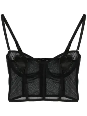 Полупрозрачный сетчатый топ