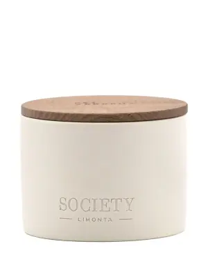 Wooden-lidded candle