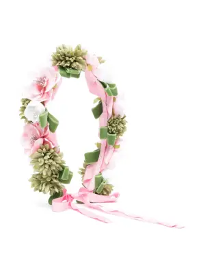 Ободок с цветочной аппликацией