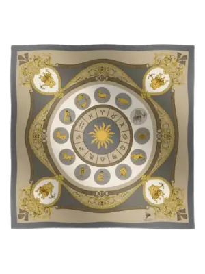 шелковый платок с принтом