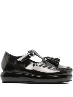 Лоферы на платформе с кисточками