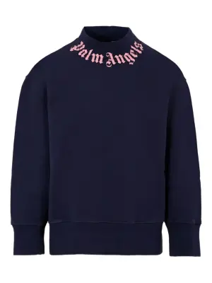 Толстовка с высоким воротником и логотипом