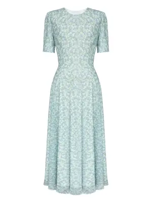 Платье миди с цветочным принтом