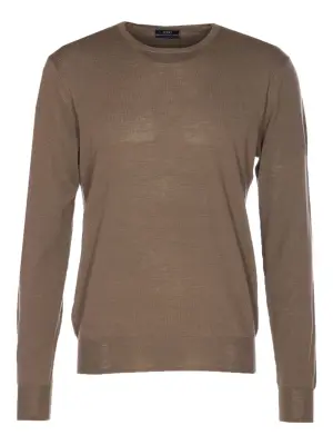 Джемпер с круглым вырезом и длинными рукавами