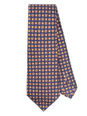 Шелковый галстук с геометричным принтом