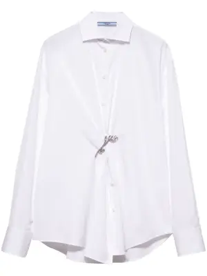 рубашка с брошью