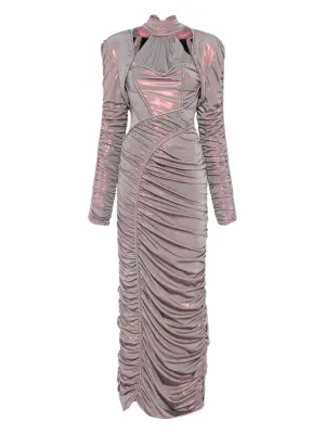 Длинное платье с голографическим эффектом