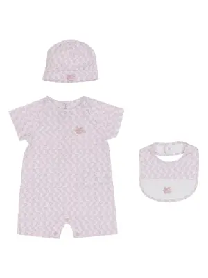 Комплект из трех комбинезонов с принтом Paisley