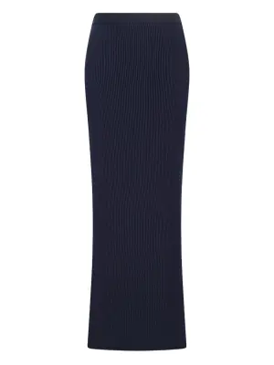 Юбка миди в рубчик