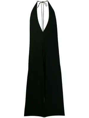 комбинезон с глубоким V-образным вырезом