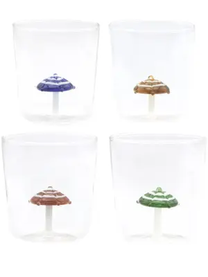 3D-detail tumbler glasses (set of four)