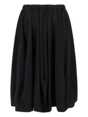 Плиссированная шерстяная юбка