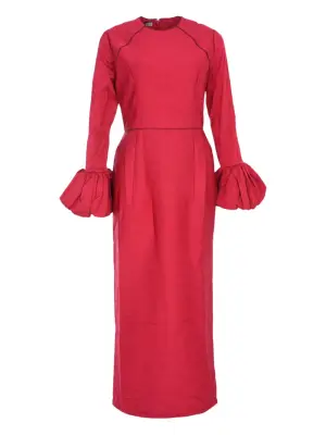 Макси-платье Talia с оборками на манжетах