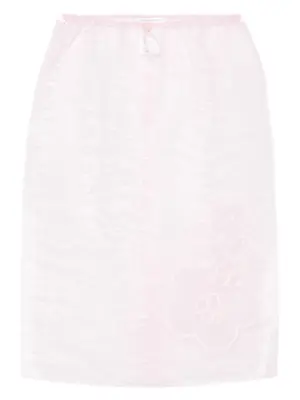 Юбка с цветочной вышивкой