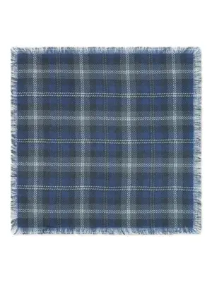 Клетчатый шарф с бахромой