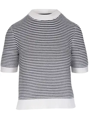 Вязаный топ в полоску