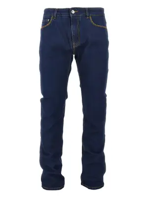 Джинсы с контрастной строчкой