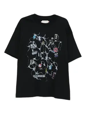 Футболка с графическим принтом и круглым вырезом