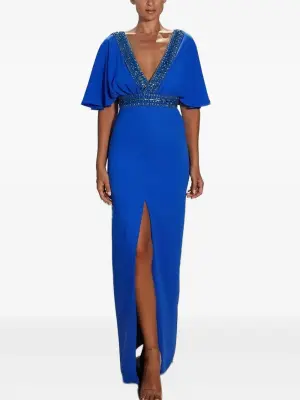 Платье макси с V-образным вырезом