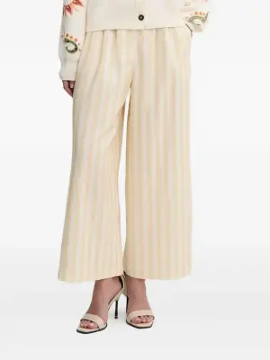 Полосатые брюки со складками